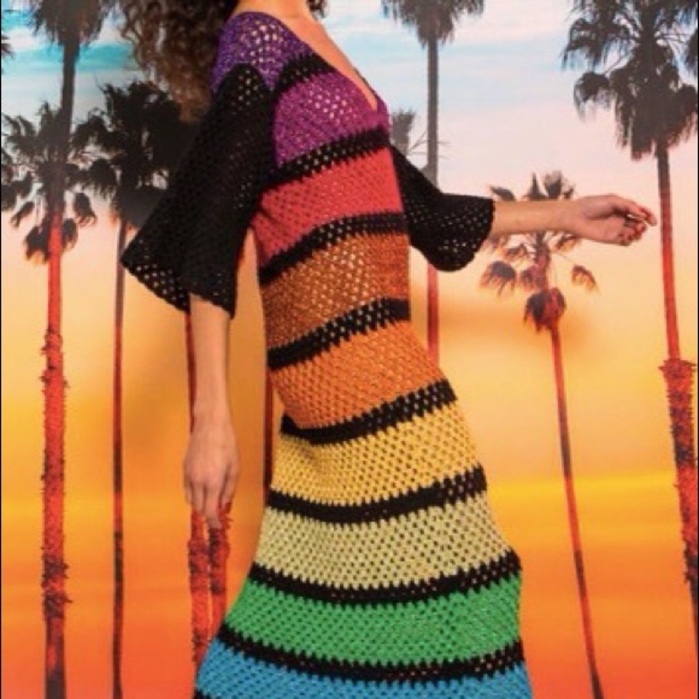 Rose Carmine sweater dress/cover up